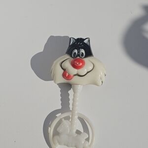 COPY - Vintage 1975 Toy Baby Rattle Sylvester 6" Approx.  Warner Bros Cat Loone…